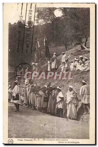 Cartes postales Maroc Musiciens marocains dans la montagne