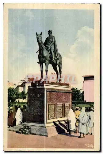 Ansichtskarte AK Maroc Casablanca Statue du Marechal Lyautey