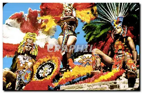 Cartes postales Unos coloridos Trajes Regionales Aztecas Some very colorful aztec Native Costurmes Mexico