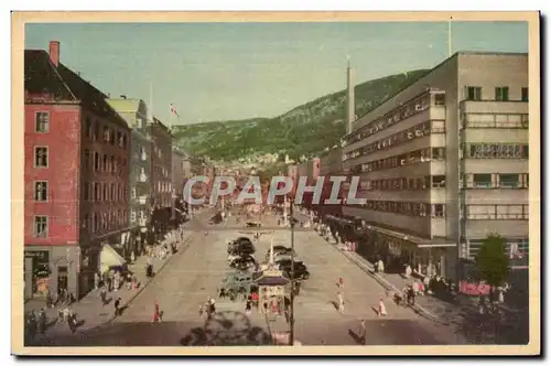 Cartes postales Norvege Norway Bergen Torvalmenningen The centre