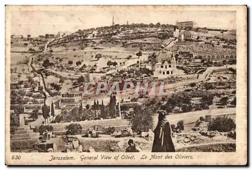 Cartes postales Israel Jerusalem General View of Olivet Le Mont des Oliviers