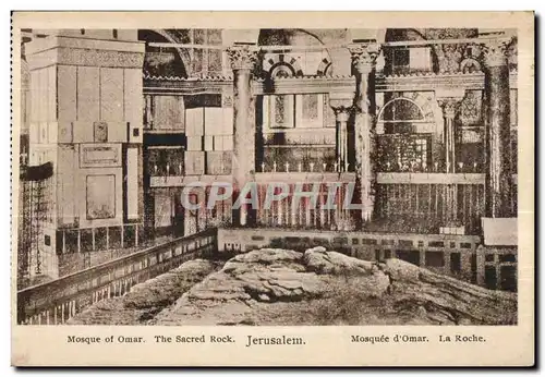 Cartes postales Mosque of Omar The sacred Rock Jerusalem Mosquee d Omar