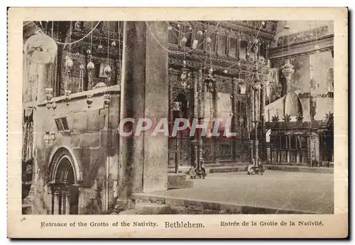 Cartes postales Israel Entrance of the Grotto of the Nativity Bethlehem Entree de la Grotte de la Nativite