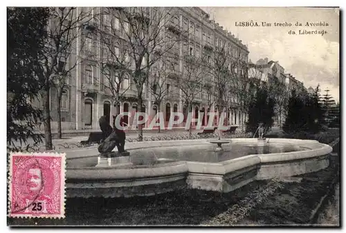 Cartes postales Lisboa Un trecho da Avenida da Liberdade
