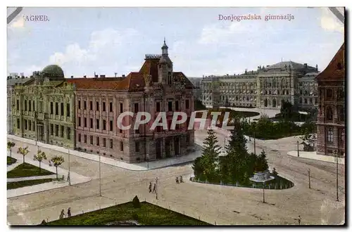 Cartes postales Zagreb Donjogradska gimnazija Croatie Croatia