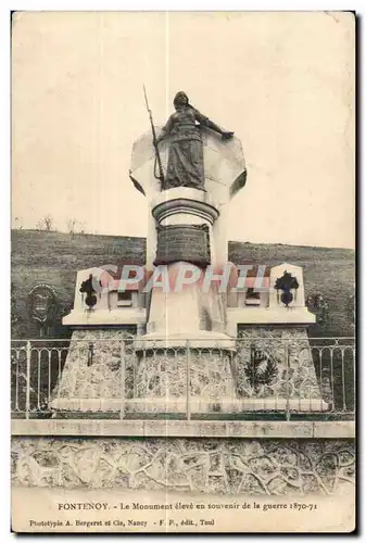 Fontenoy - Le Monument Guerre 1870 1871 - Ansichtskarte AK