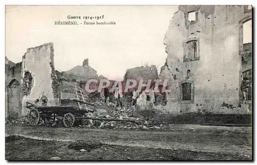 Herimenil - Ferme bombardee - Guerre 1914 1915 - Ansichtskarte AK Militaria