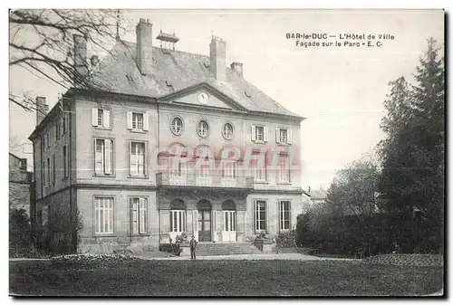 Cartes postales Bar le Duc L Hotel de Ville Facade sur le Parc