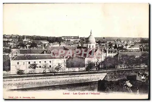 Ansichtskarte AK Laval Les Quais et I Hopital