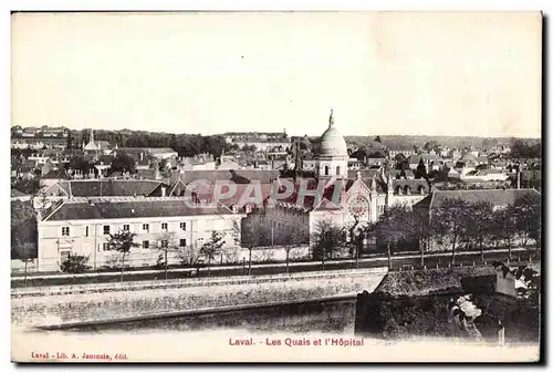 Cartes postales Laval Les Quais et I Hopital