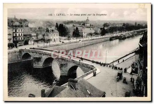 Ansichtskarte AK Laval Le vieux pont sur la Mayenne