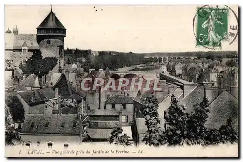 Cartes postales Laval Vue generale prise du Jardin de la Perrine