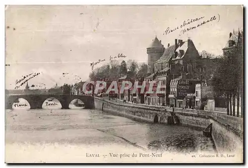 Ansichtskarte AK Laval Vue prise du Pont Neuf