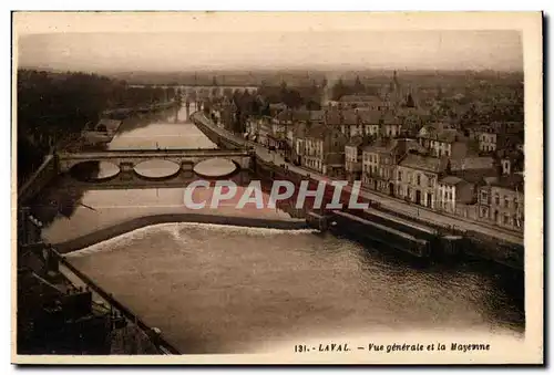 Cartes postales Laval Vue generale et la Mayenne