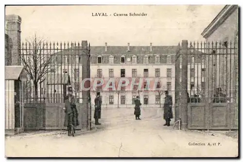 Cartes postales Laval Caserne Schneider Militaria