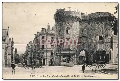 Cartes postales Laval La Rue Charles Landelle et la Porte Beucheresse