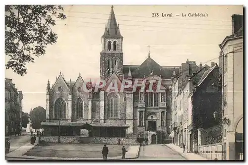 Cartes postales Laval La Cathedrale