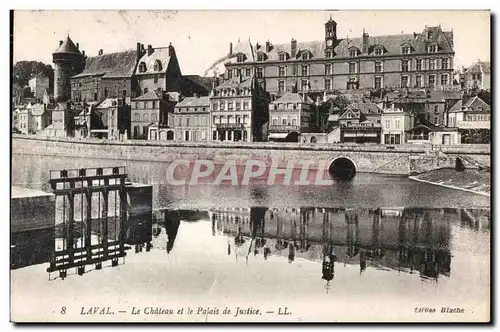 Cartes postales Laval La Chateau et le Palais De Justice