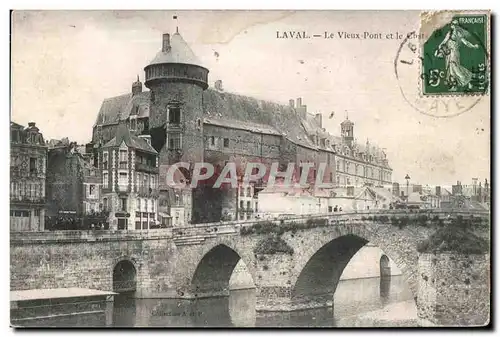 Cartes postales Laval Le Vieux Pont et le Chat