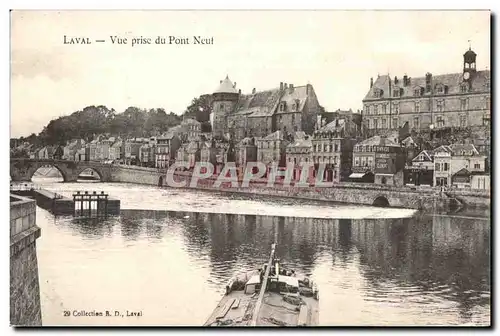 Cartes postales Laval vue prise du pont Neuf