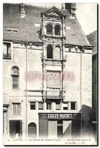 Ansichtskarte AK Laval la maison du grand veneur detail une partie de la facade Couze Huchet