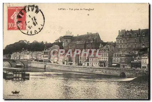 Ansichtskarte AK laval Vue Prise du Pont Neuf