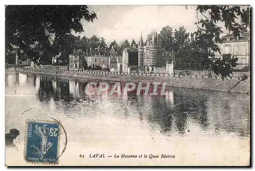 Cartes postales la Mayenne et le Quai Beatrix