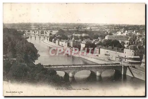 Cartes postales Laval panorama avec viaduc