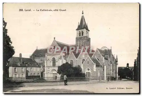 Cartes postales Laval la cathedrale cote ouest