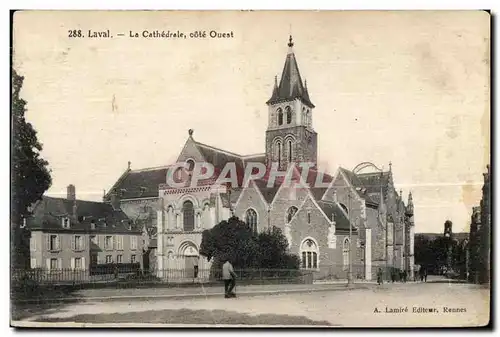 Cartes postales Laval la cathedrale cote quest