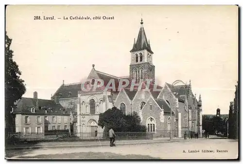 Cartes postales Laval la cathedrale cote ouest