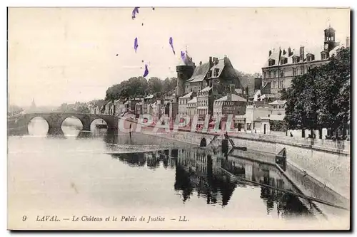 Cartes postales Laval le Cheteau et le palais de justice ll