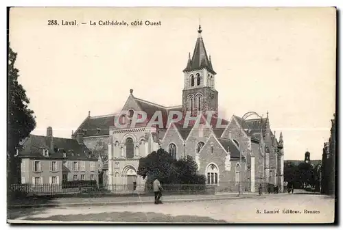 Cartes postales Laval la cathedrale cote ouest