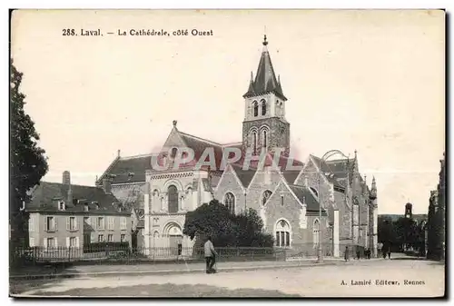Cartes postales Laval la cathedrale cote ouest