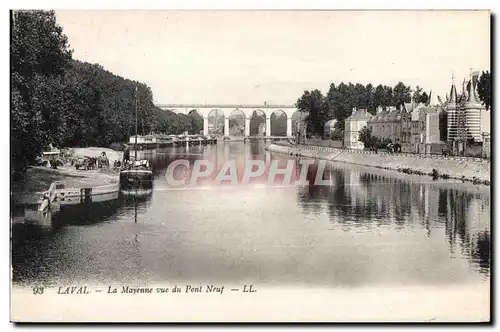 Cartes postales Laval la mayenne vue pont neuf