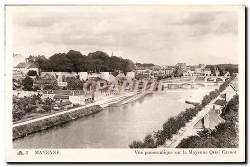 Cartes postales Mayenne vue panoramique sur la mayenne quai carnot