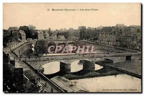 Cartes postales Mayenne Mayenne les Deux Ponts