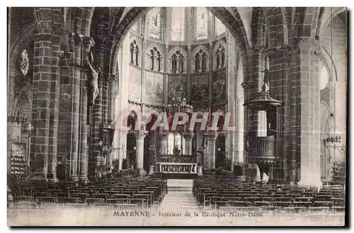 Cartes postales Mayenne interieur de la basilique notre dame