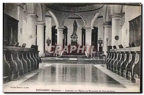 Cartes postales Entrammes mayenne interieur de pglise du monastere de port du salut