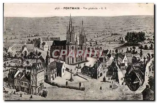 Cartes postales Pontmain vue generale g f