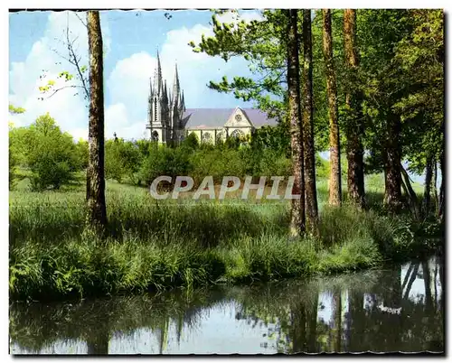 Ansichtskarte AK Pontmain mayenne l etang et la basilique