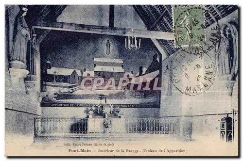 Cartes postales Pontmain interieur de la grange tableau de l Apparition