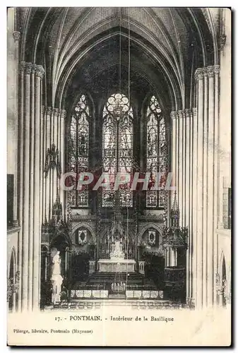 Cartes postales Pontmain interieur de la basilique