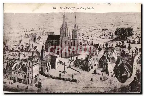 Cartes postales Pontmain vue generale