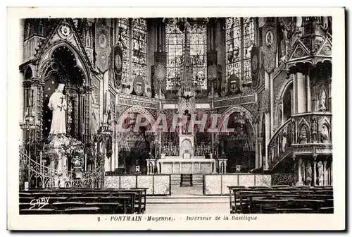 Cartes postales Pontmain mayenne interieur de la basilique