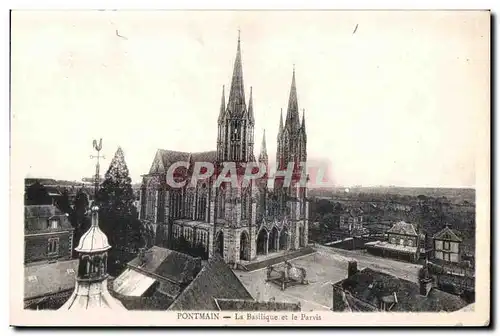 Ansichtskarte AK Pontmain la basilique et le parvis