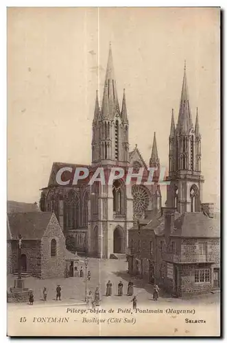 Cartes postales Pontmain basilique cote sud