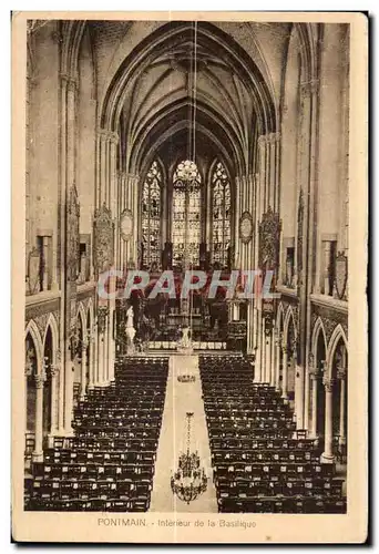 Cartes postales Pontmain interieur de la basilique
