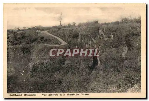 Ansichtskarte AK Saulges Mayenne vue generale et le chemin des grottes