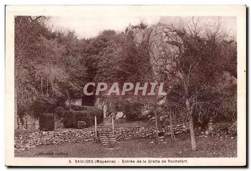 Cartes postales Saulges Mayenne entree de la grotte de rochefort